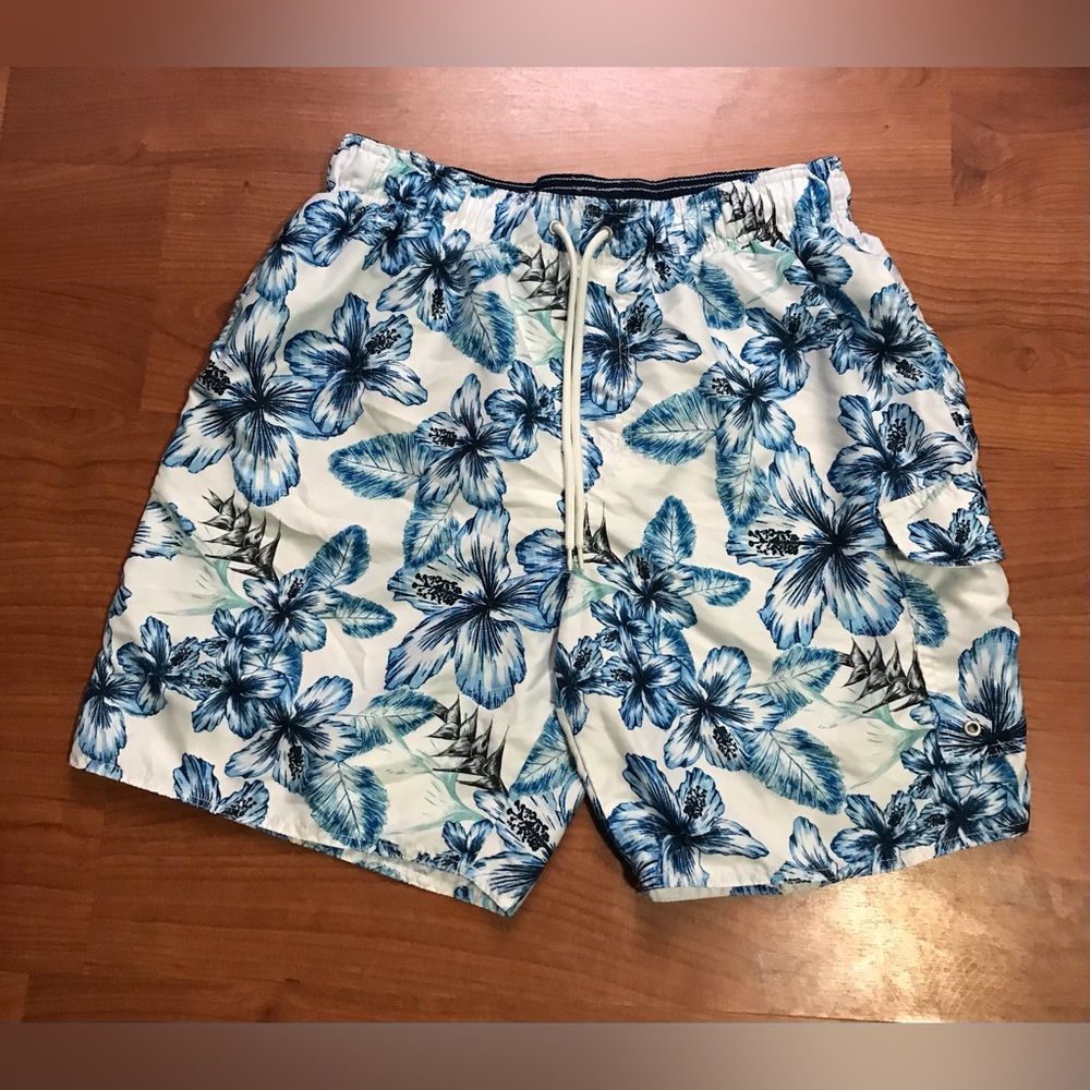 CROFT & BARROW Mens Floral swim trunks